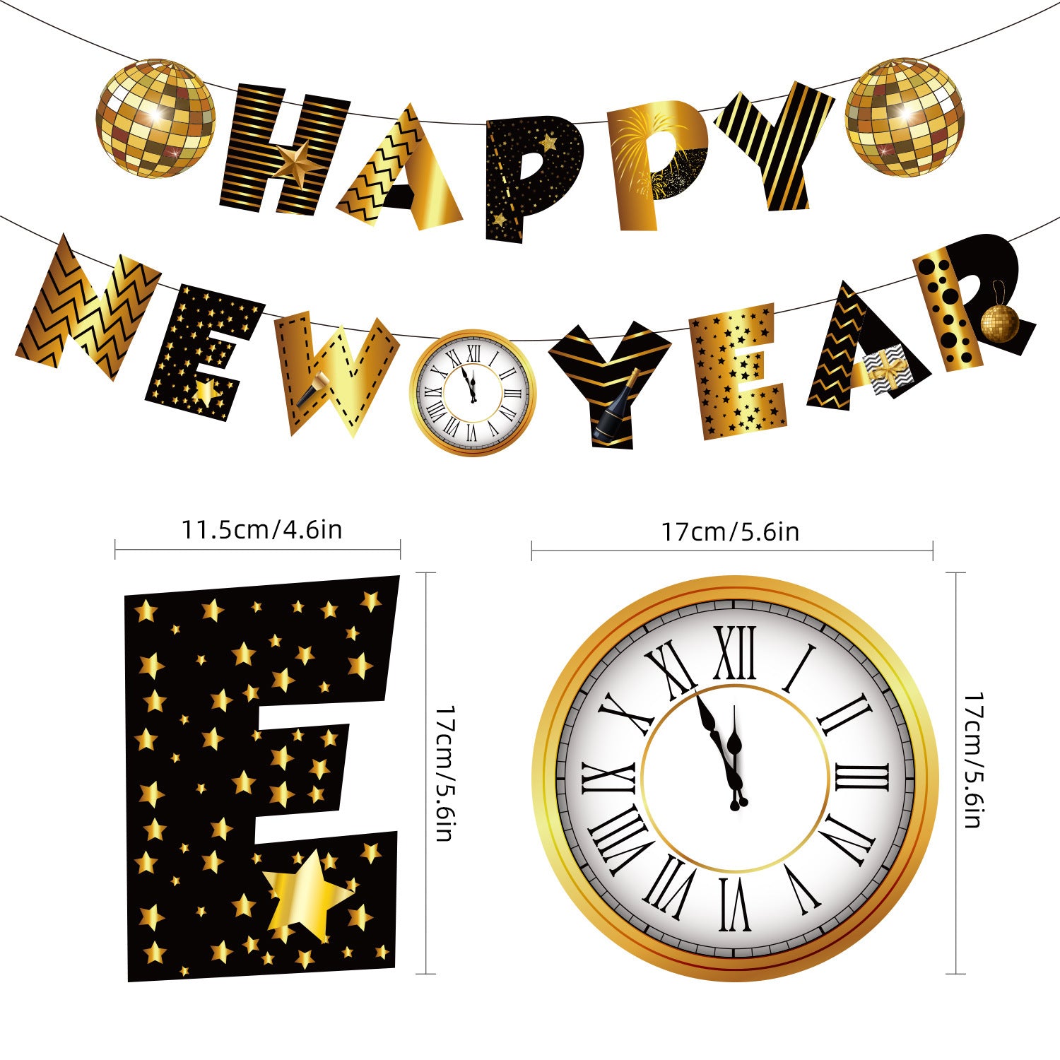 Wholesale 2024 Happy New Year Flag Decoration